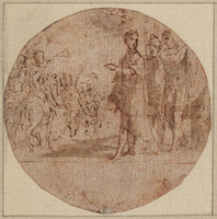 A+ 055
          <br/>
          Aftocht van cavalerie; rechts een veldheer
          <br/>
          <em>Lanfranco, Giovanni (1582-1647)</em>